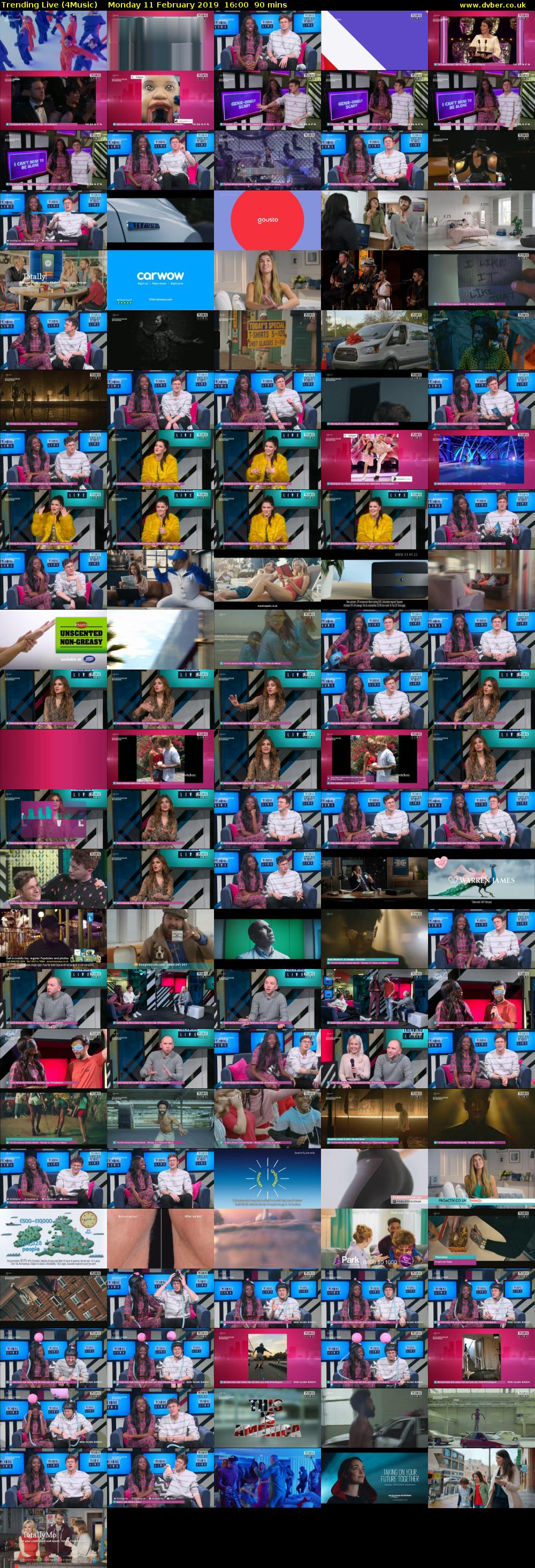 Trending Live (4Music) Monday 11 February 2019 16:00 - 17:30