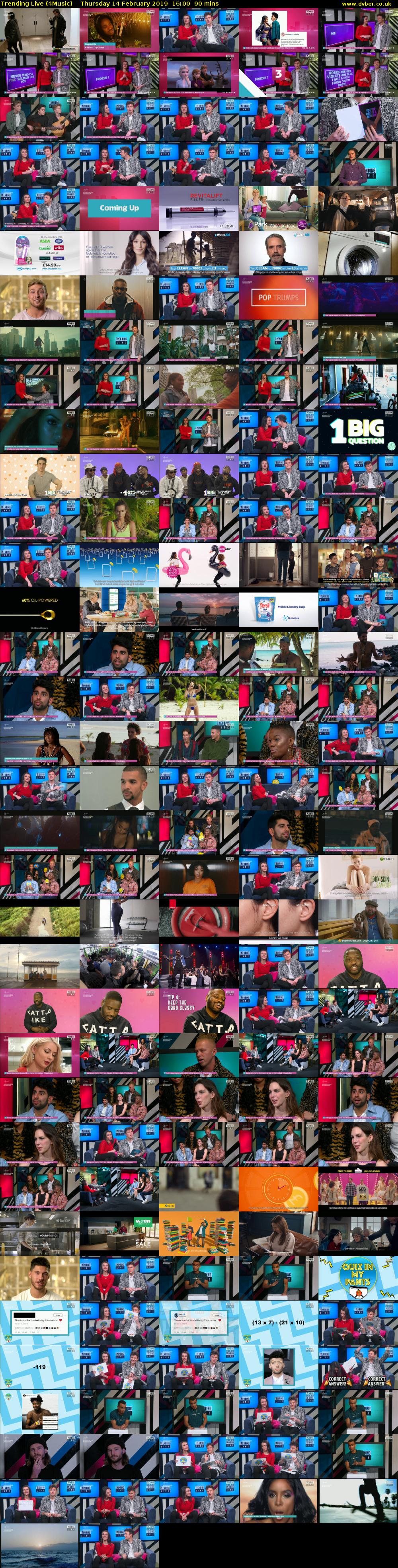 Trending Live (4Music) Thursday 14 February 2019 16:00 - 17:30