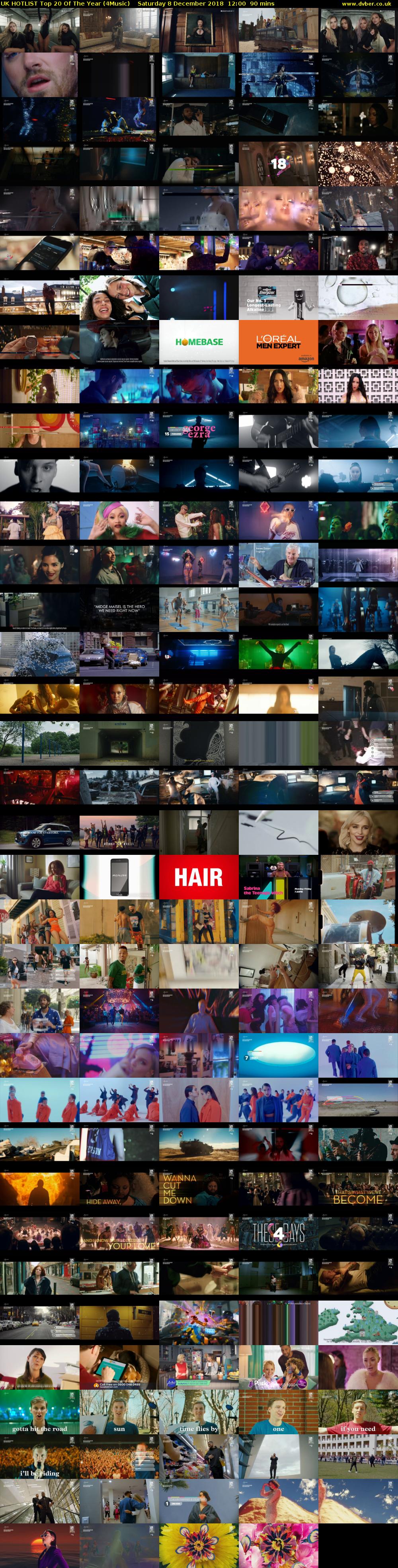 UK HOTLIST Top 20 Of The Year (4Music) Saturday 8 December 2018 12:00 - 13:30