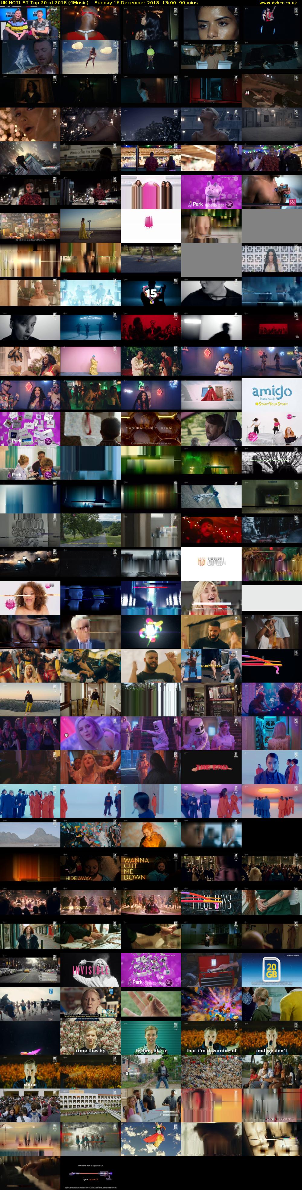 UK HOTLIST Top 20 of 2018 (4Music) Sunday 16 December 2018 13:00 - 14:30