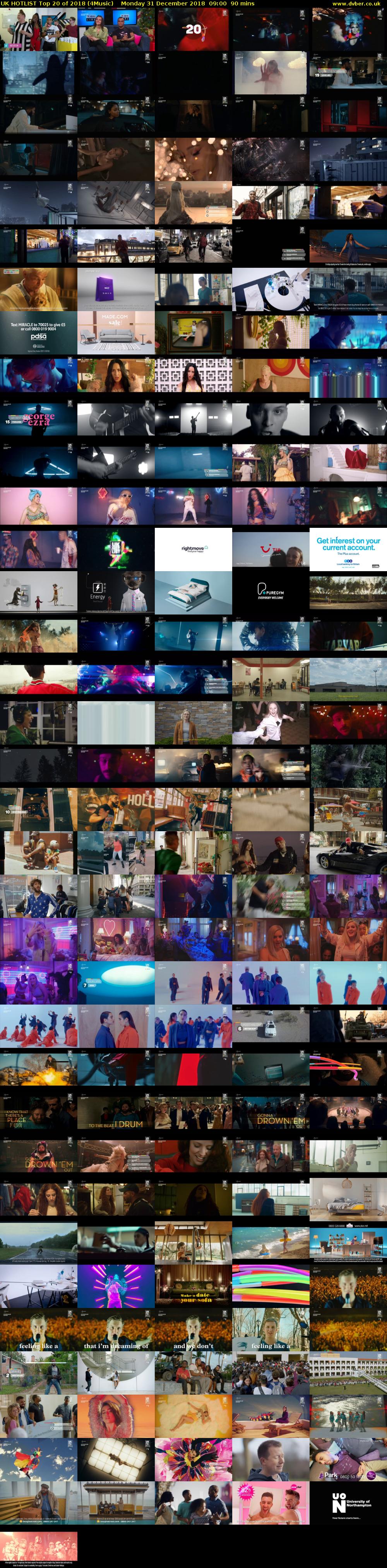 UK HOTLIST Top 20 of 2018 (4Music) Monday 31 December 2018 09:00 - 10:30