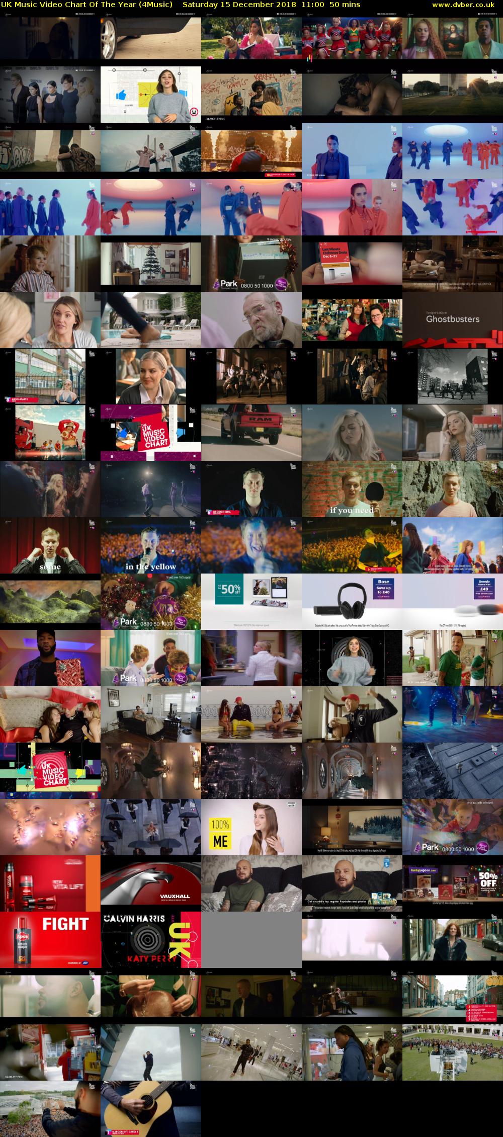 UK Music Video Chart Of The Year (4Music) Saturday 15 December 2018 11:00 - 11:50
