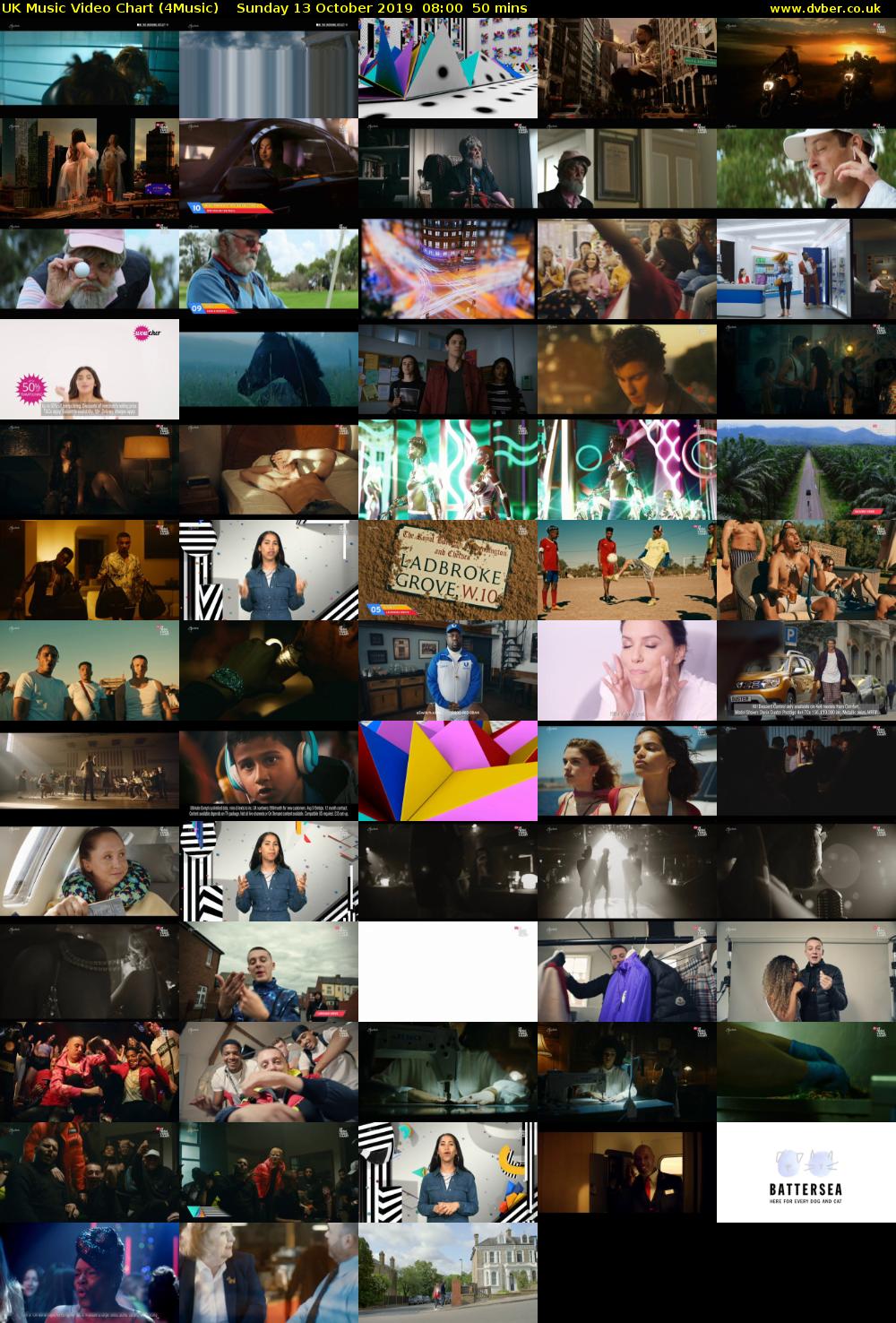 UK Music Video Chart (4Music) Sunday 13 October 2019 08:00 - 08:50