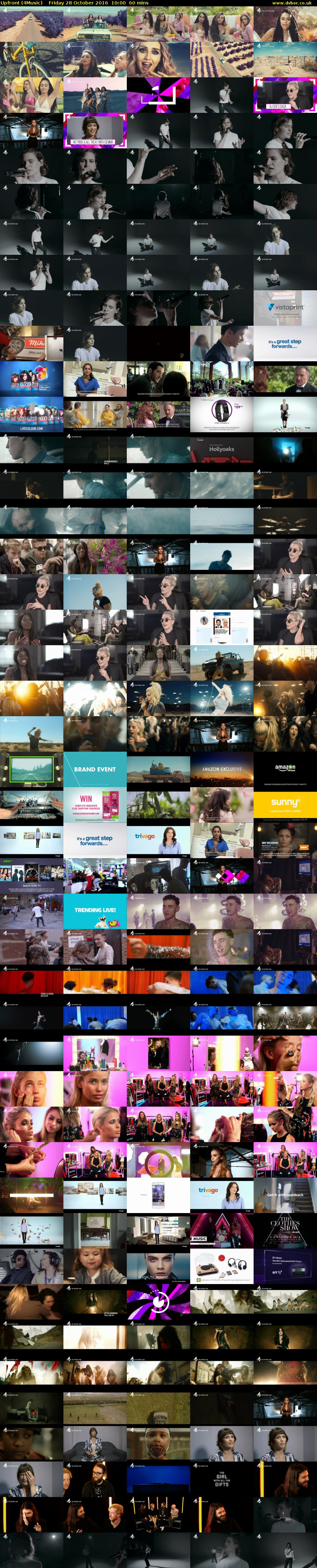 Upfront (4Music) Friday 28 October 2016 10:00 - 11:00