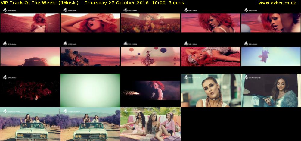 VIP Track Of The Week! (4Music) Thursday 27 October 2016 10:00 - 10:05