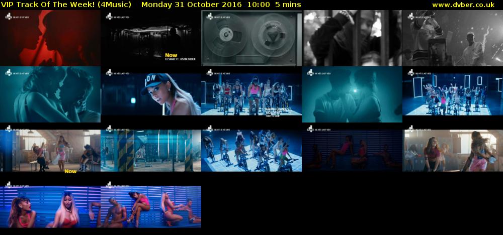 VIP Track Of The Week! (4Music) Monday 31 October 2016 10:00 - 10:05