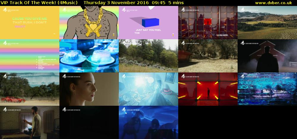 VIP Track Of The Week! (4Music) Thursday 3 November 2016 09:45 - 09:50