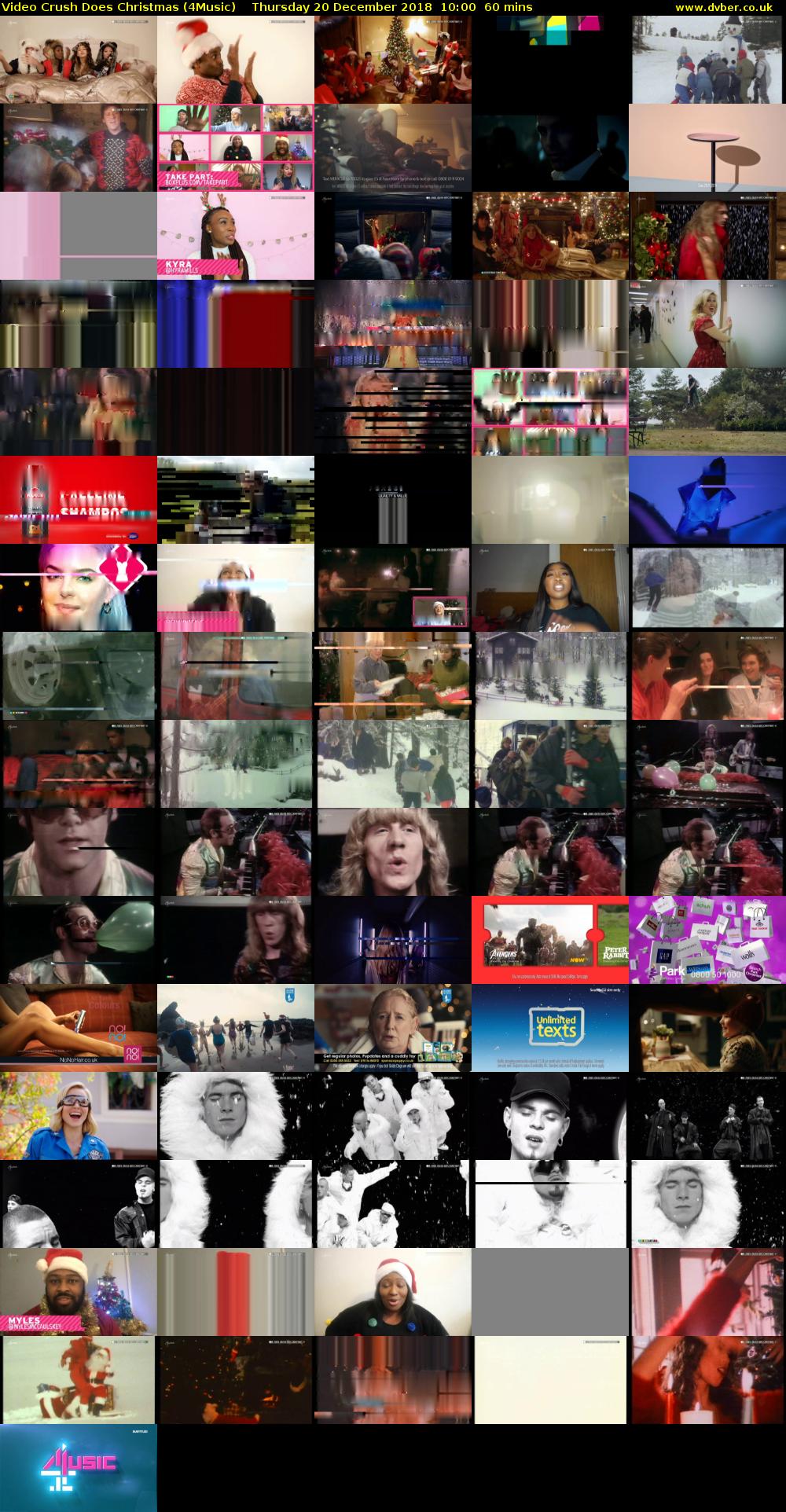Video Crush Does Christmas (4Music) Thursday 20 December 2018 10:00 - 11:00