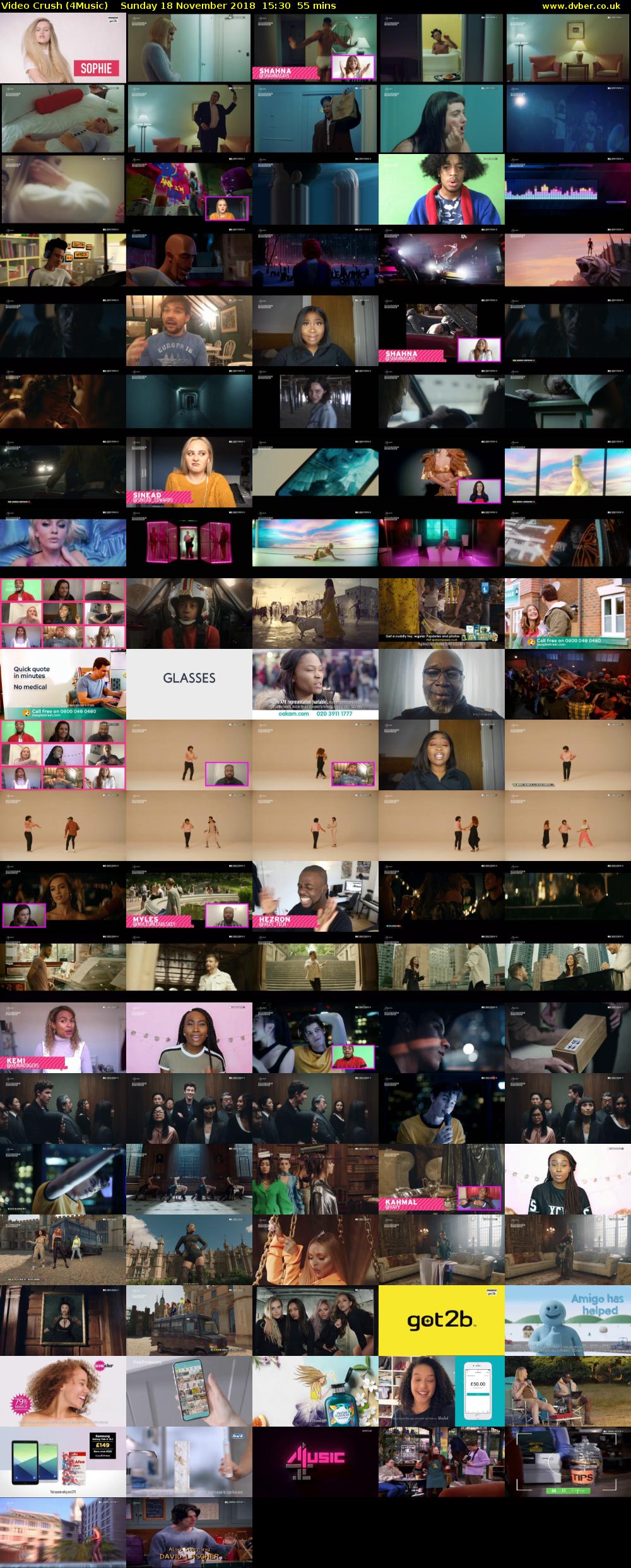 Video Crush (4Music) Sunday 18 November 2018 15:30 - 16:25