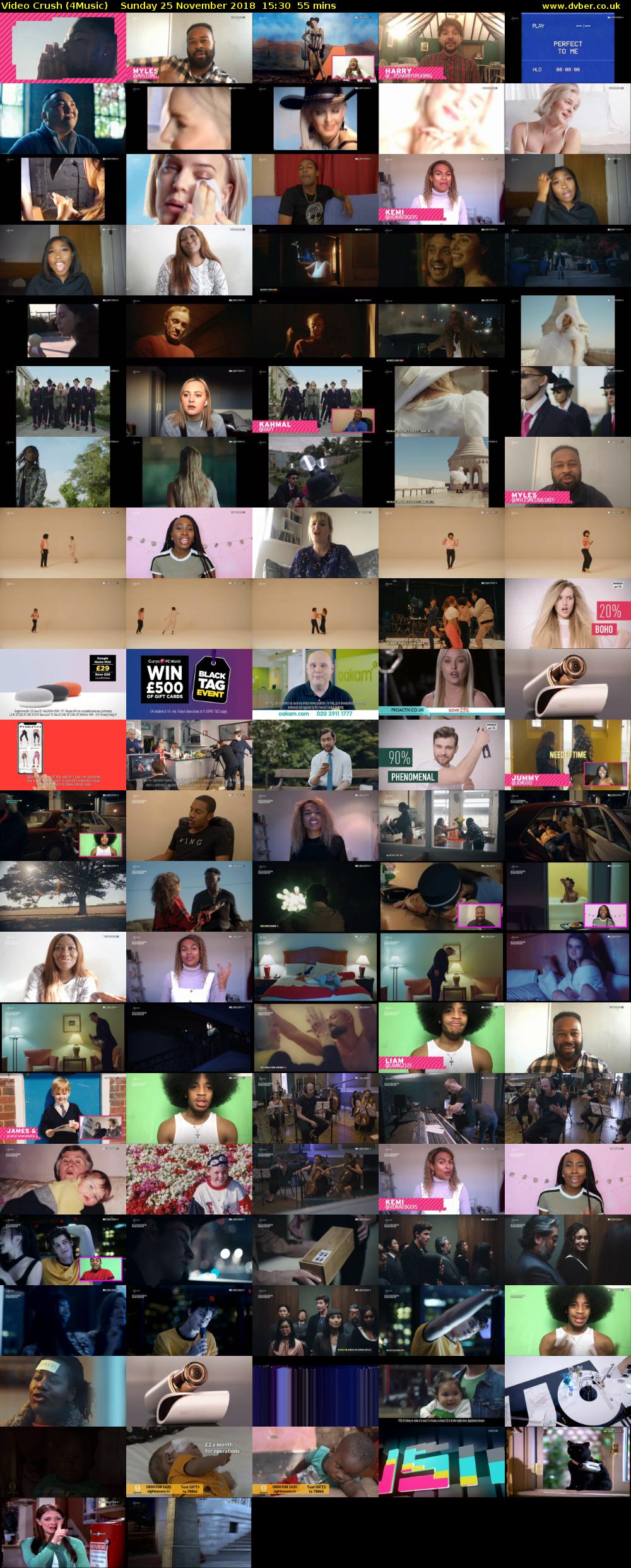 Video Crush (4Music) Sunday 25 November 2018 15:30 - 16:25