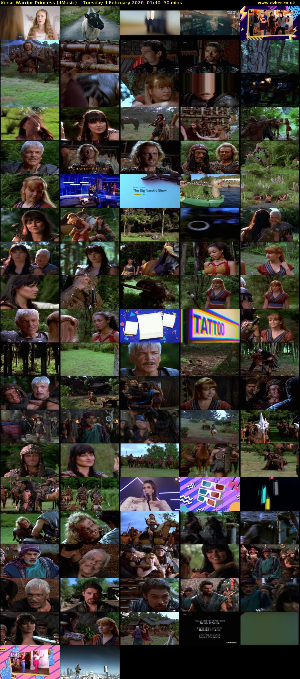 Xena: Warrior Princess (4Music) Tuesday 4 February 2020 01:40 - 02:30