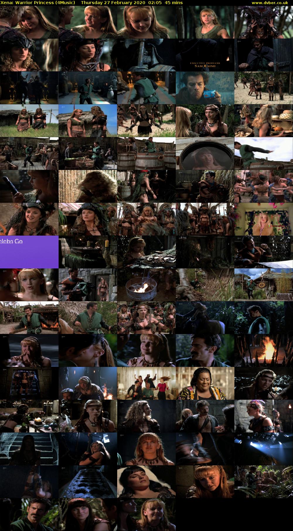 Xena: Warrior Princess (4Music) Thursday 27 February 2020 02:05 - 02:50