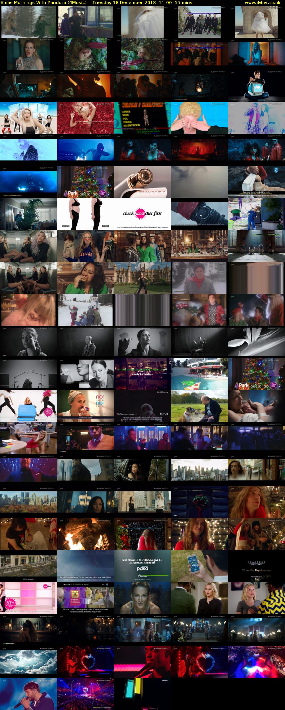 Xmas Mornings With Pandora (4Music) Tuesday 18 December 2018 11:00 - 11:55