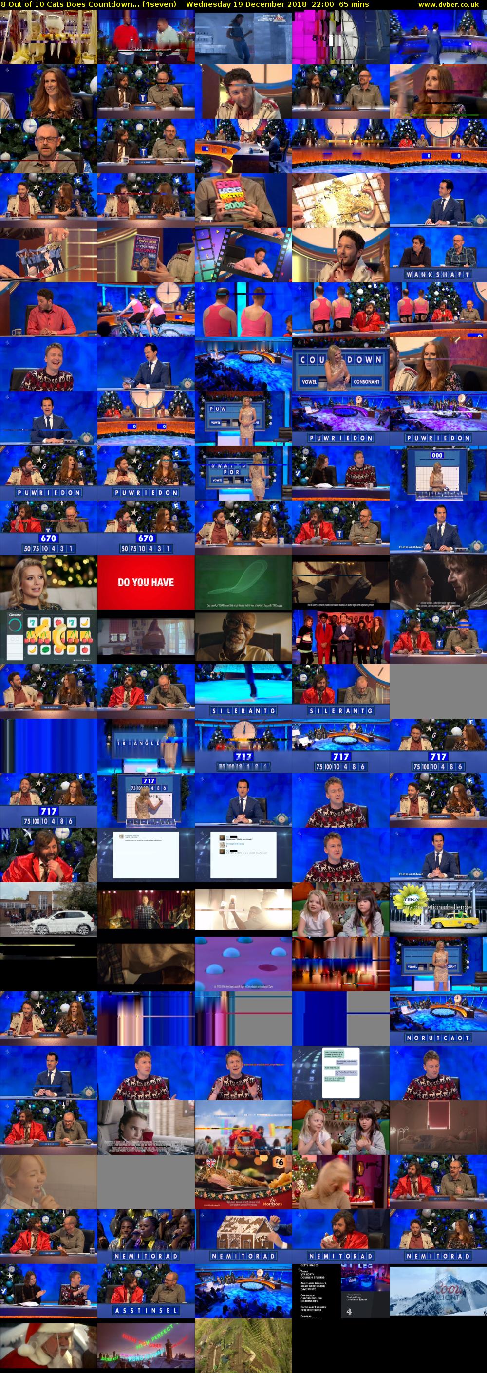 8 Out of 10 Cats Does Countdown... (4seven) Wednesday 19 December 2018 22:00 - 23:05