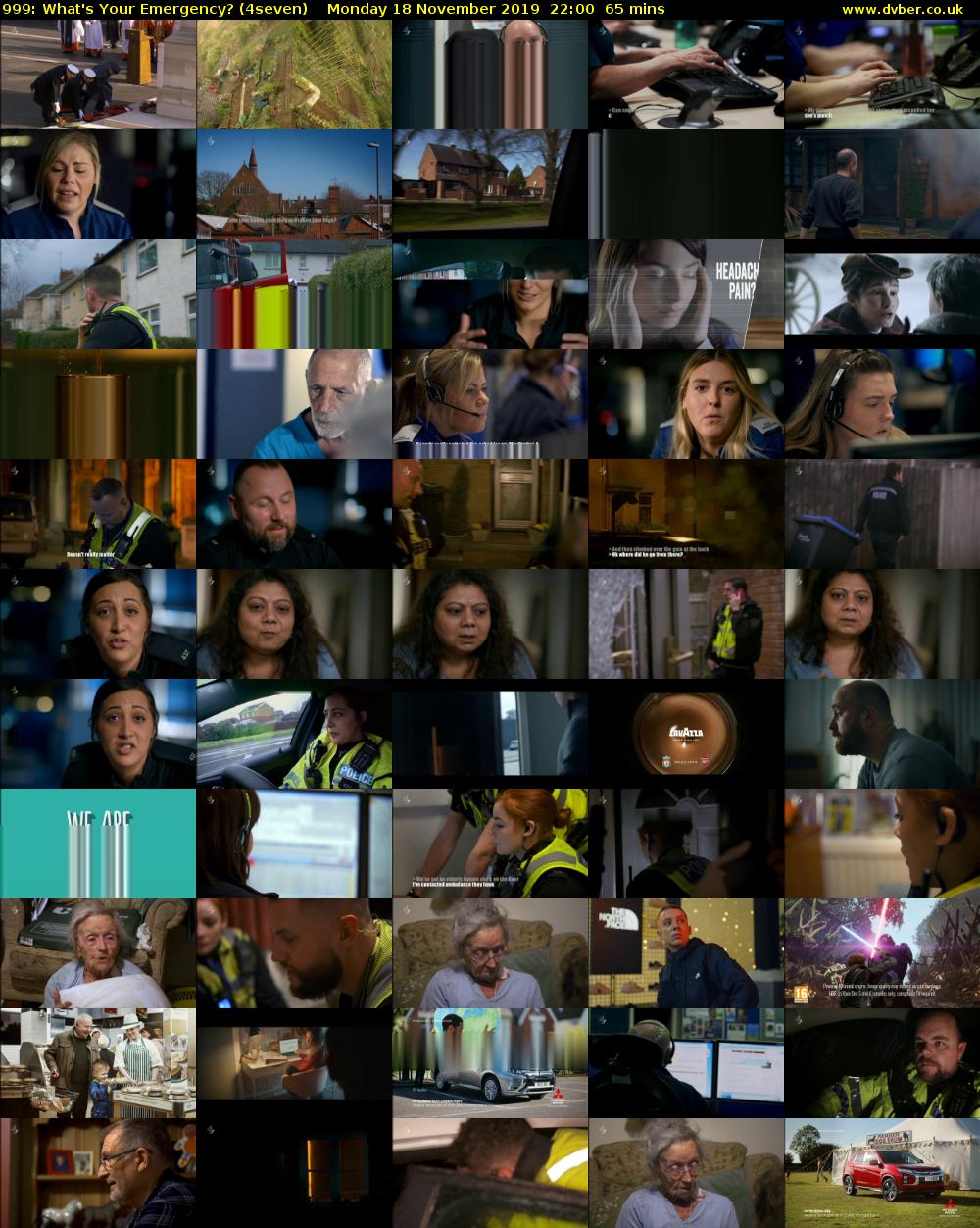 999: What's Your Emergency? (4seven) Monday 18 November 2019 22:00 - 23:05