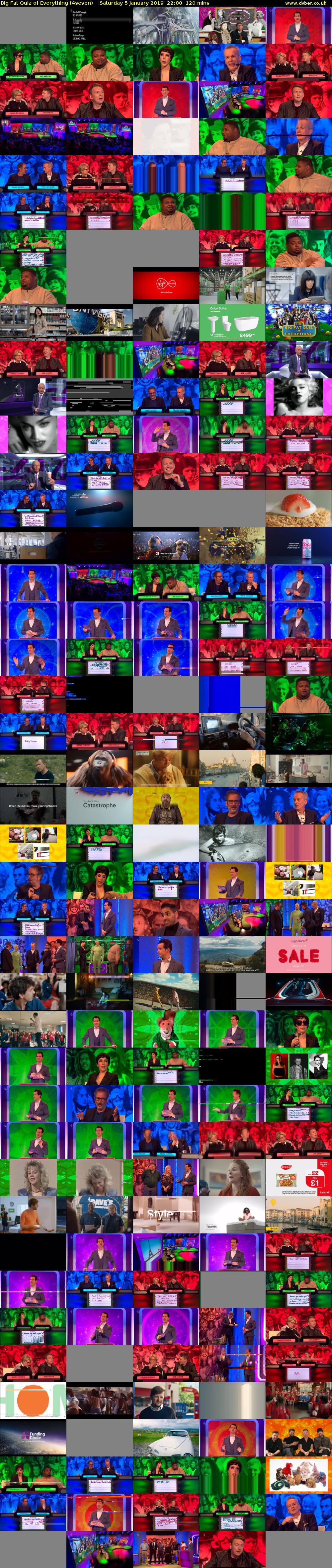 Big Fat Quiz of Everything (4seven) Saturday 5 January 2019 22:00 - 00:00