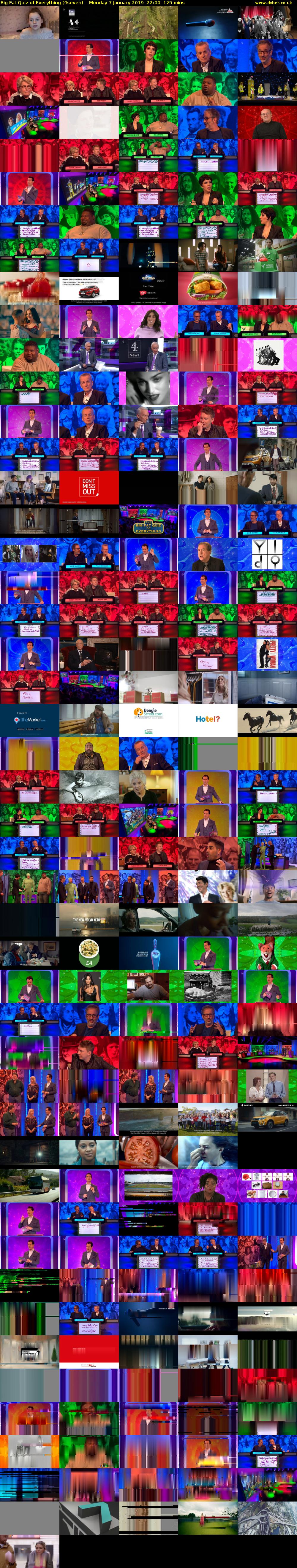 Big Fat Quiz of Everything (4seven) Monday 7 January 2019 22:00 - 00:05