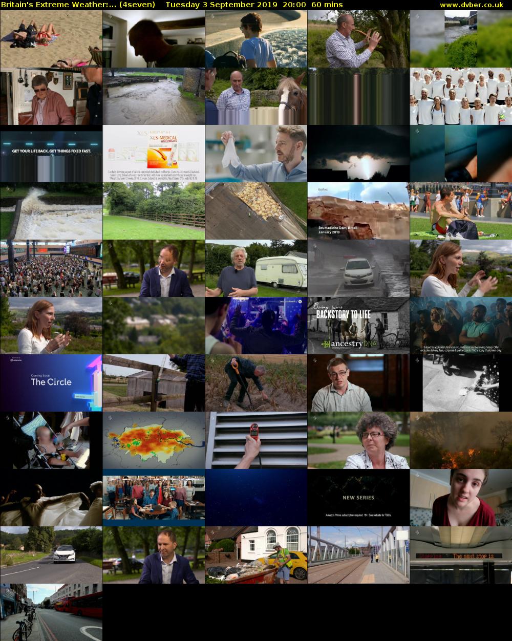 Britain's Extreme Weather:... (4seven) Tuesday 3 September 2019 20:00 - 21:00