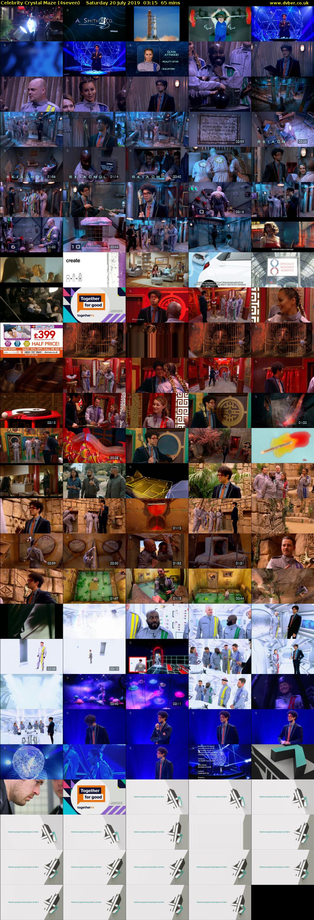 Celebrity Crystal Maze (4seven) Saturday 20 July 2019 03:15 - 04:20