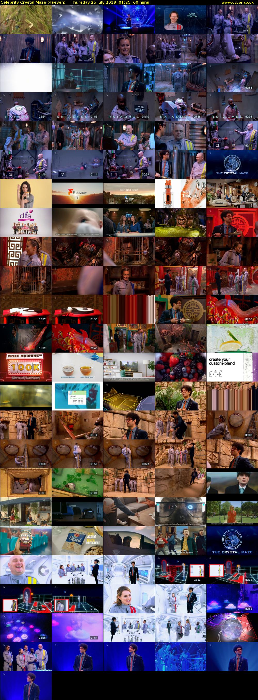 Celebrity Crystal Maze (4seven) Thursday 25 July 2019 01:25 - 02:25