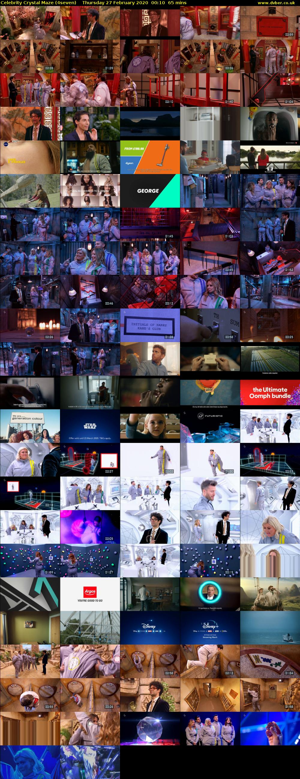 Celebrity Crystal Maze (4seven) Thursday 27 February 2020 00:10 - 01:15
