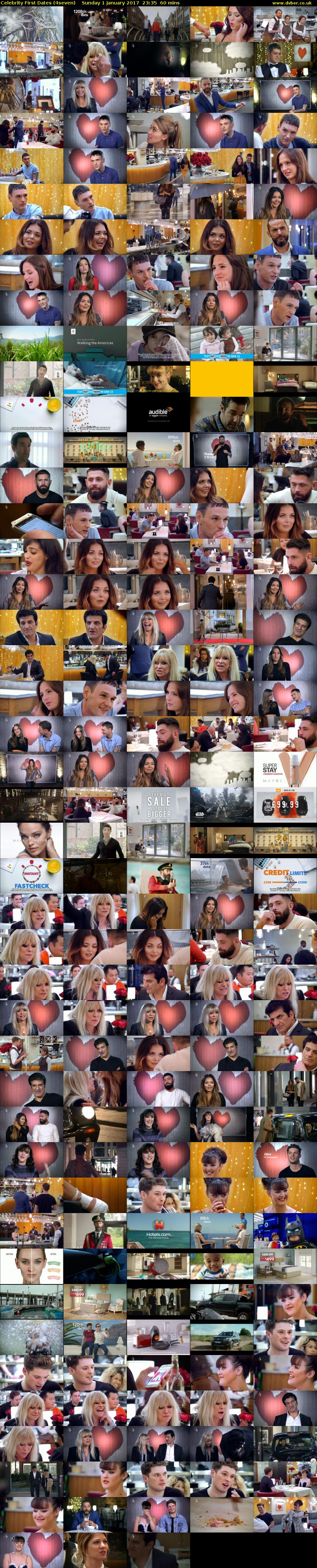Celebrity First Dates (4seven) Sunday 1 January 2017 23:35 - 00:35