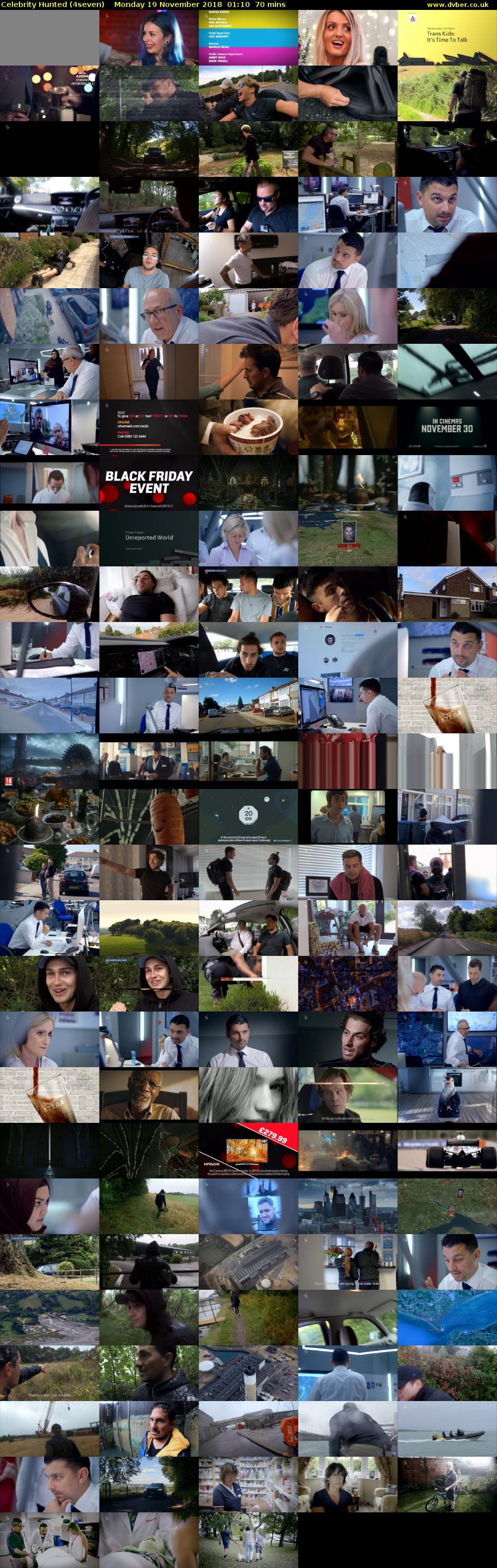 Celebrity Hunted (4seven) Monday 19 November 2018 01:10 - 02:20