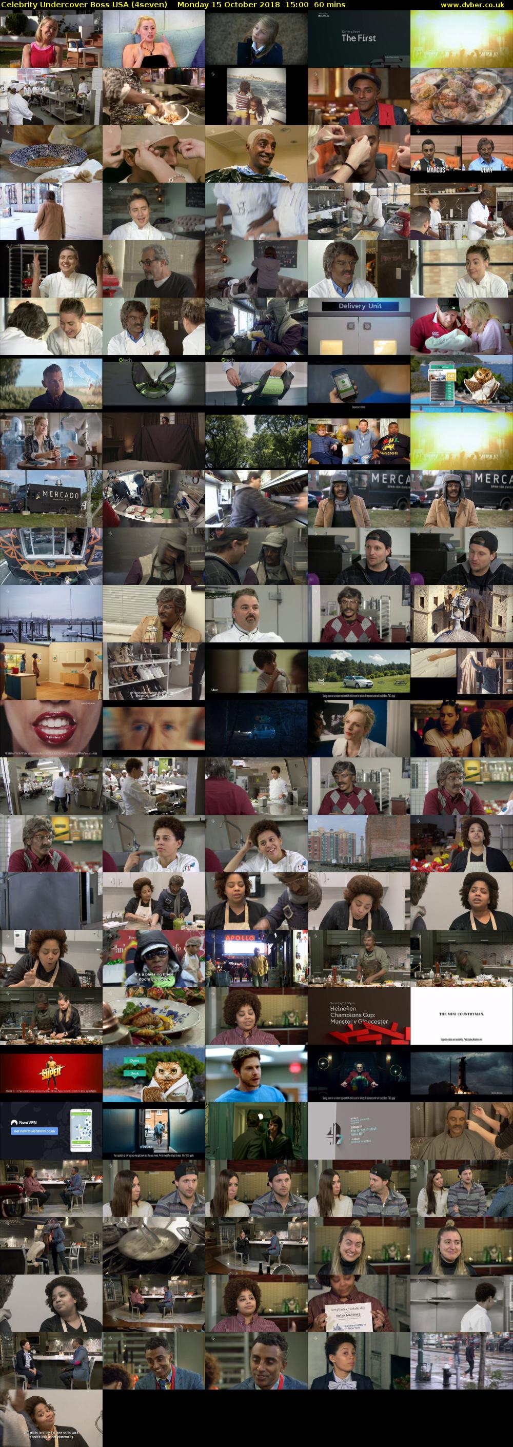 Celebrity Undercover Boss USA (4seven) Monday 15 October 2018 15:00 - 16:00
