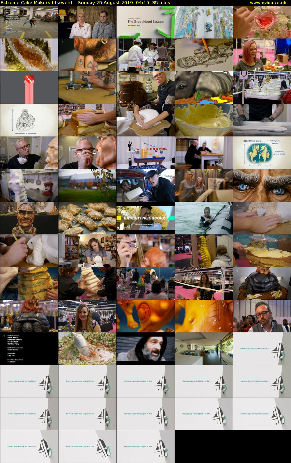 Extreme Cake Makers (4seven) Sunday 25 August 2019 04:15 - 04:50