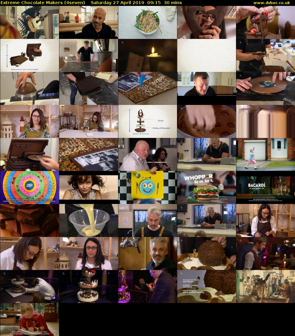 Extreme Chocolate Makers (4seven) Saturday 27 April 2019 09:15 - 09:45