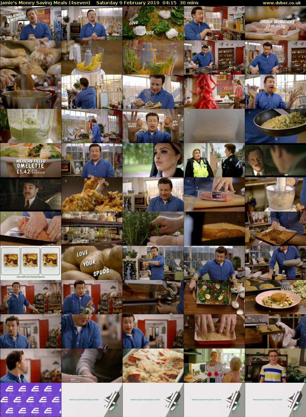 Jamie's Money Saving Meals (4seven) Saturday 9 February 2019 04:15 - 04:45