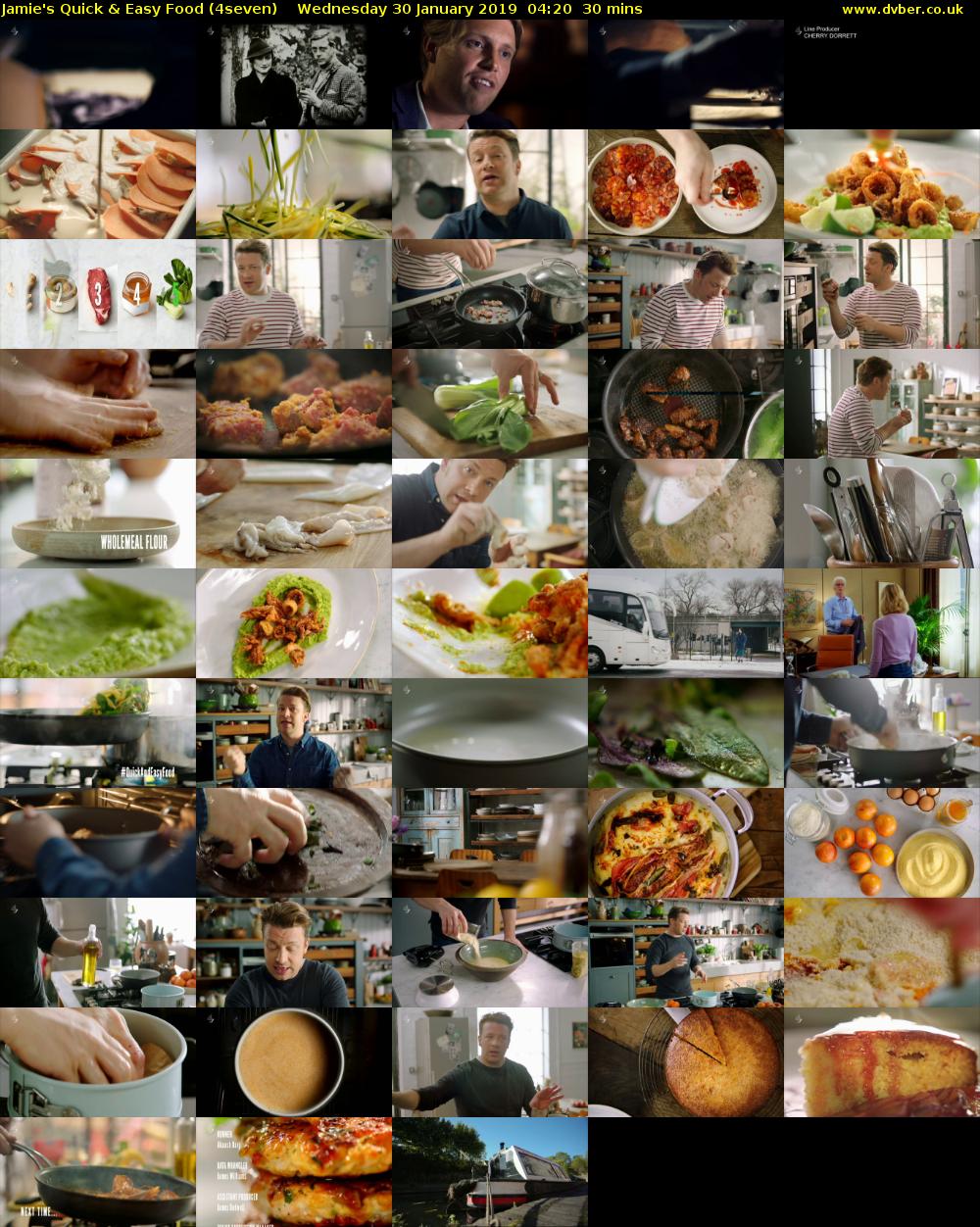 Jamie's Quick & Easy Food (4seven) Wednesday 30 January 2019 04:20 - 04:50