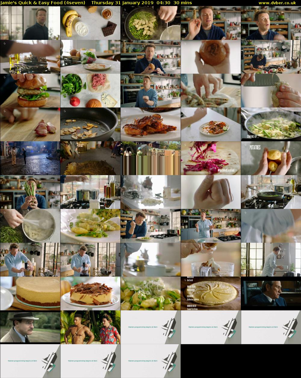 Jamie's Quick & Easy Food (4seven) Thursday 31 January 2019 04:30 - 05:00