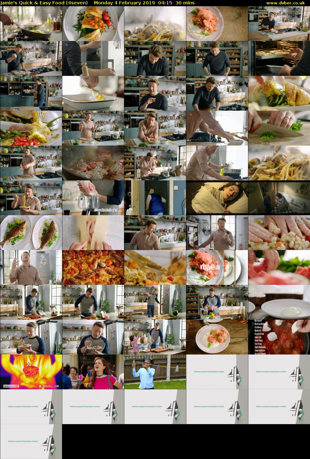Jamie's Quick & Easy Food (4seven) Monday 4 February 2019 04:15 - 04:45