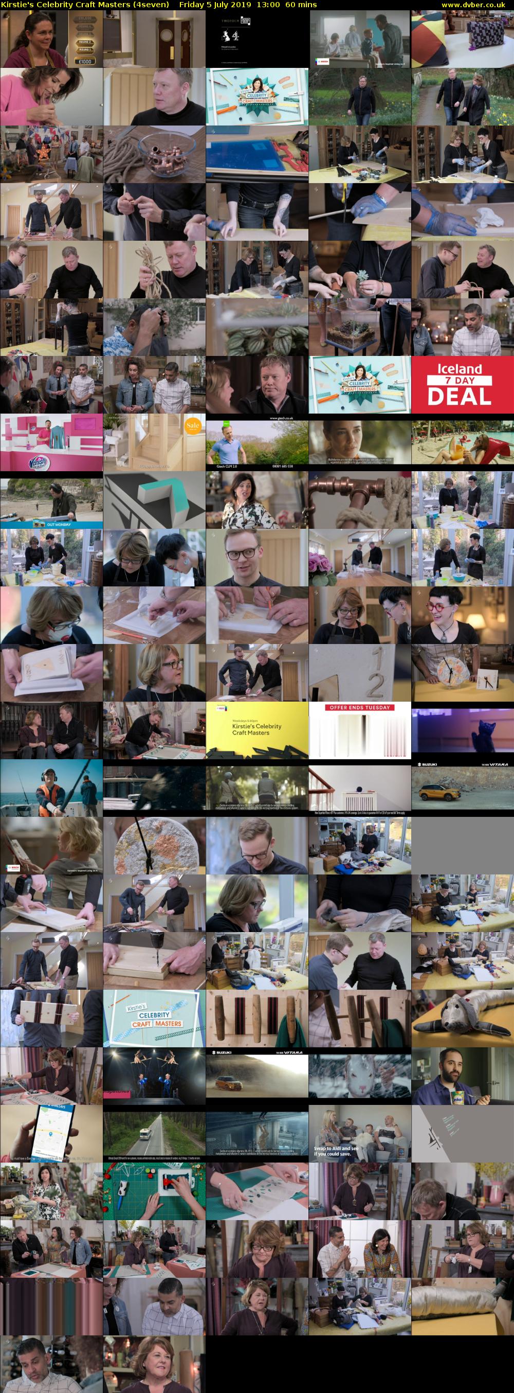 Kirstie's Celebrity Craft Masters (4seven) Friday 5 July 2019 13:00 - 14:00