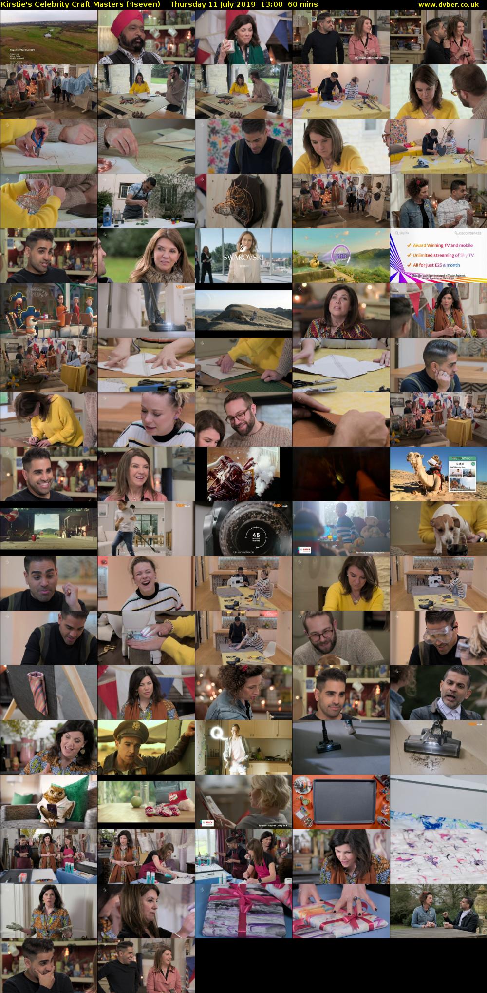Kirstie's Celebrity Craft Masters (4seven) Thursday 11 July 2019 13:00 - 14:00