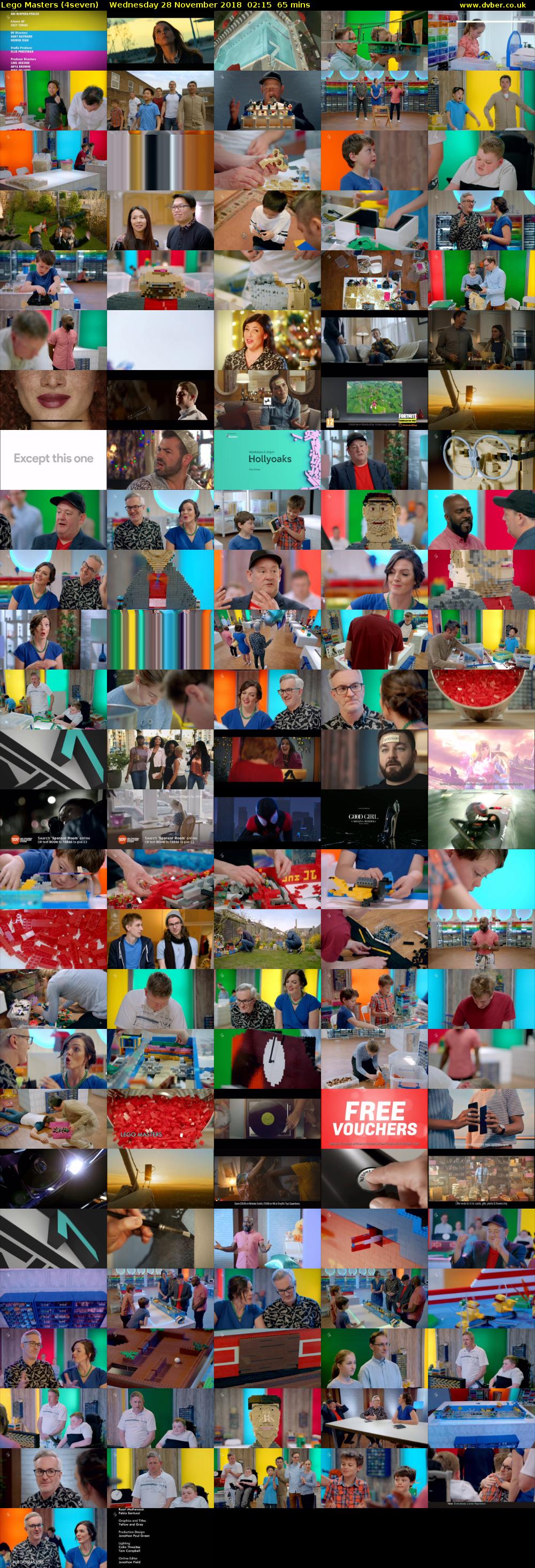 Lego Masters (4seven) Wednesday 28 November 2018 02:15 - 03:20