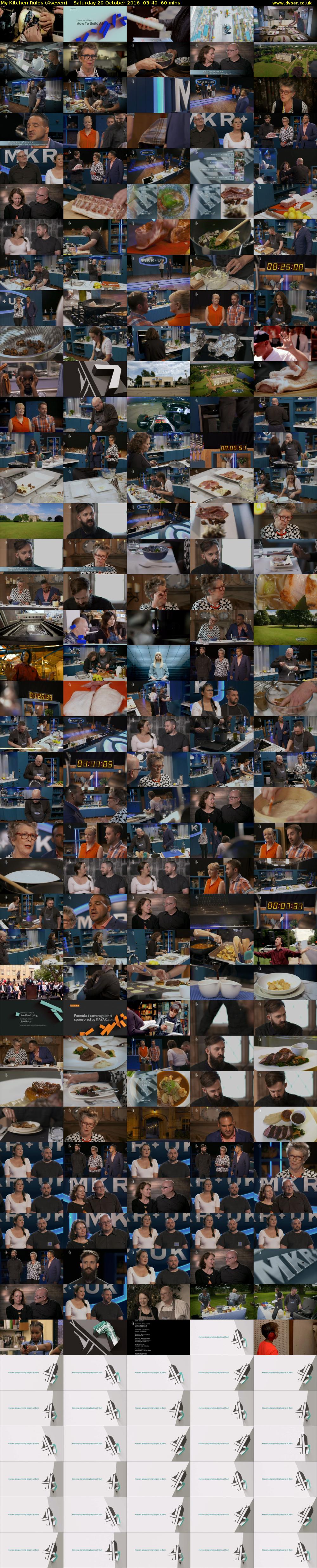 My Kitchen Rules (4seven) Saturday 29 October 2016 03:40 - 04:40