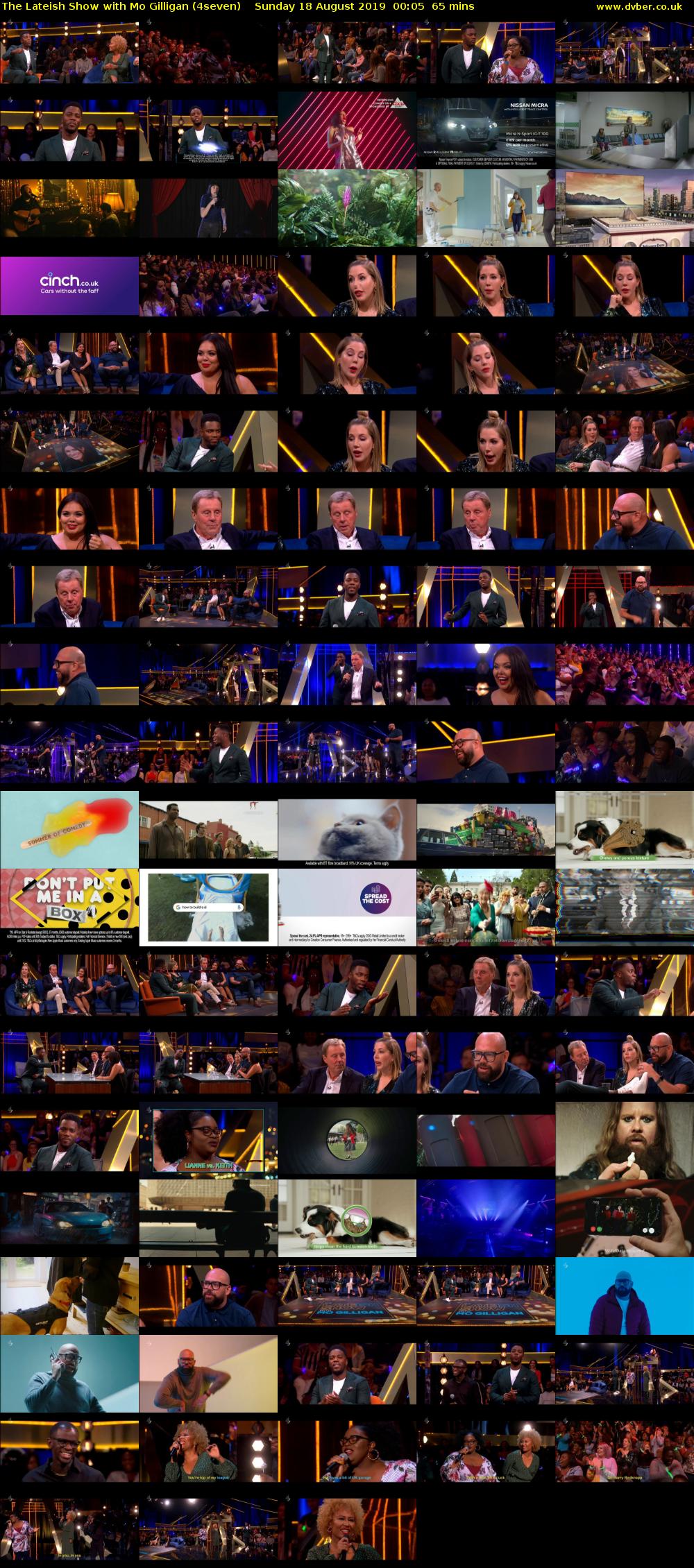 The Lateish Show with Mo Gilligan (4seven) Sunday 18 August 2019 00:05 - 01:10