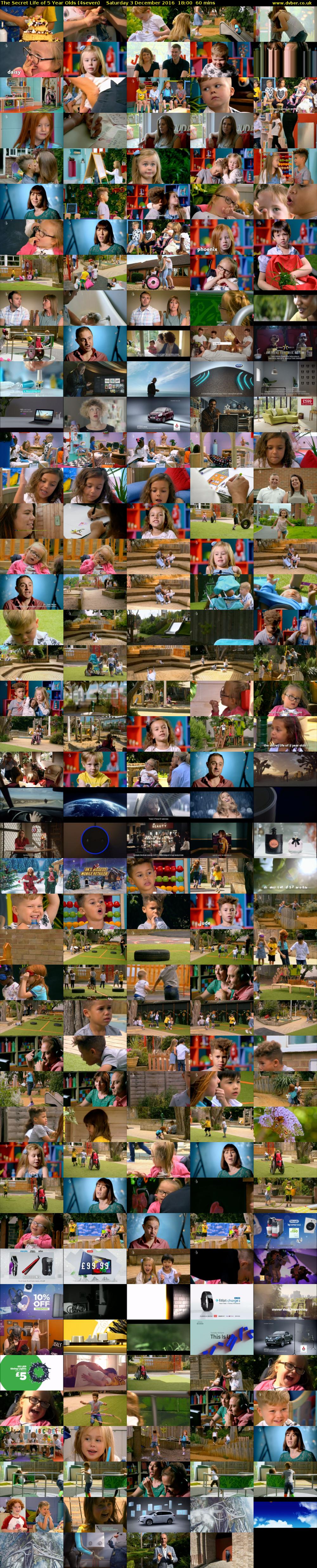 The Secret Life of 5 Year Olds (4seven) Saturday 3 December 2016 18:00 - 19:00