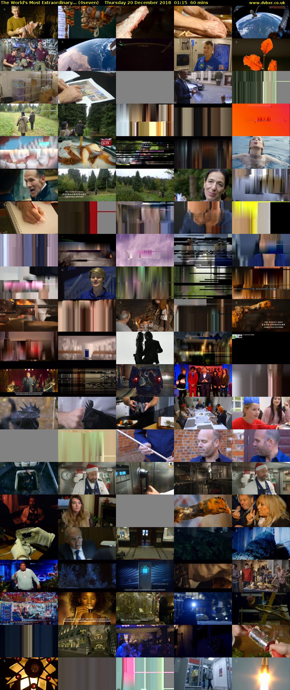 The World's Most Extraordinary... (4seven) Thursday 20 December 2018 01:15 - 02:15