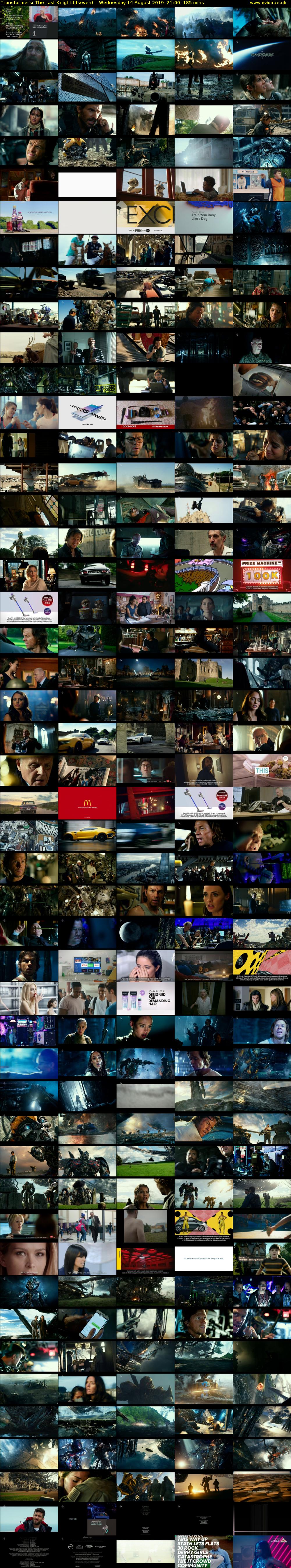 Transformers: The Last Knight (4seven) Wednesday 14 August 2019 21:00 - 00:05