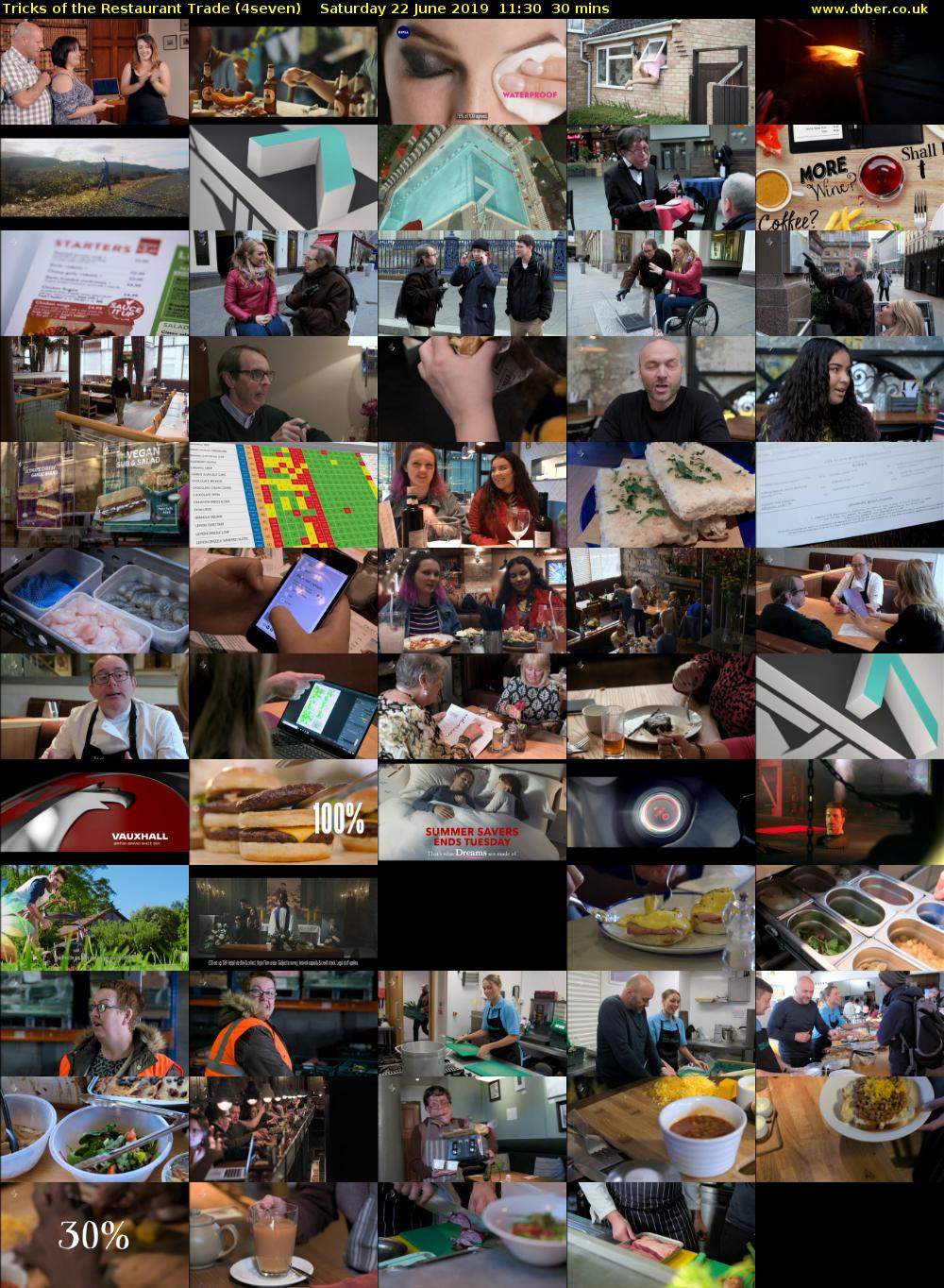 Tricks of the Restaurant Trade (4seven) Saturday 22 June 2019 11:30 - 12:00