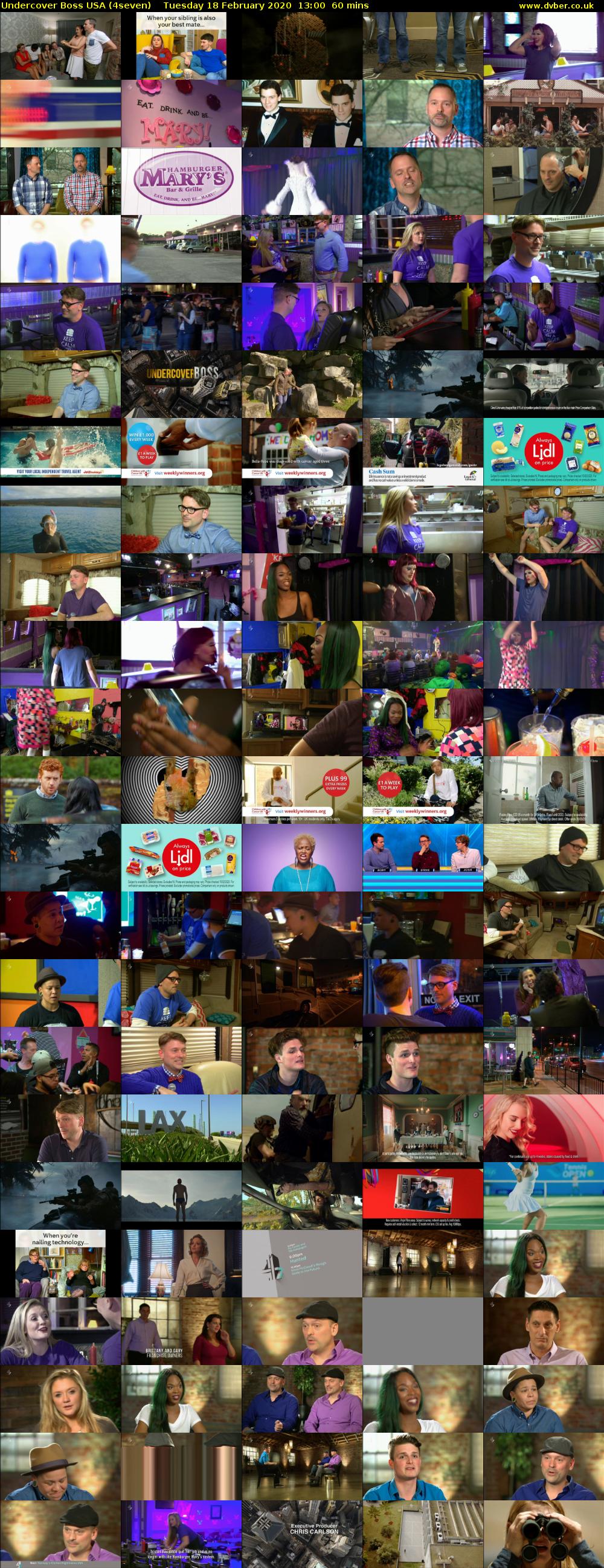 Undercover Boss USA (4seven) Tuesday 18 February 2020 13:00 - 14:00