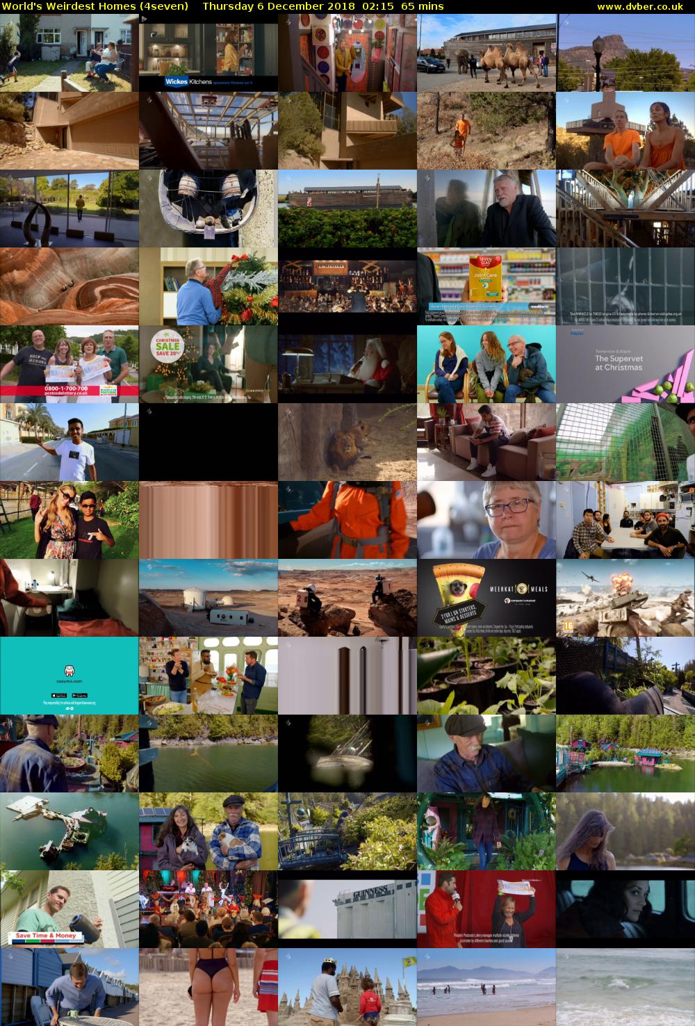 World's Weirdest Homes (4seven) Thursday 6 December 2018 02:15 - 03:20