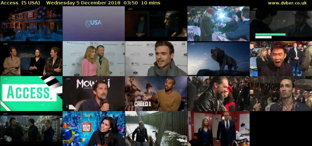 Access  (5 USA) Wednesday 5 December 2018 03:50 - 04:00