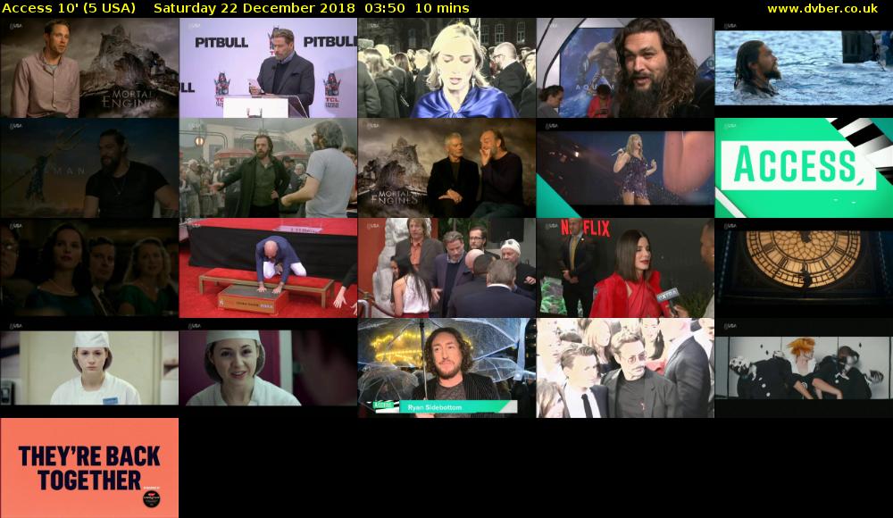 Access 10' (5 USA) Saturday 22 December 2018 03:50 - 04:00