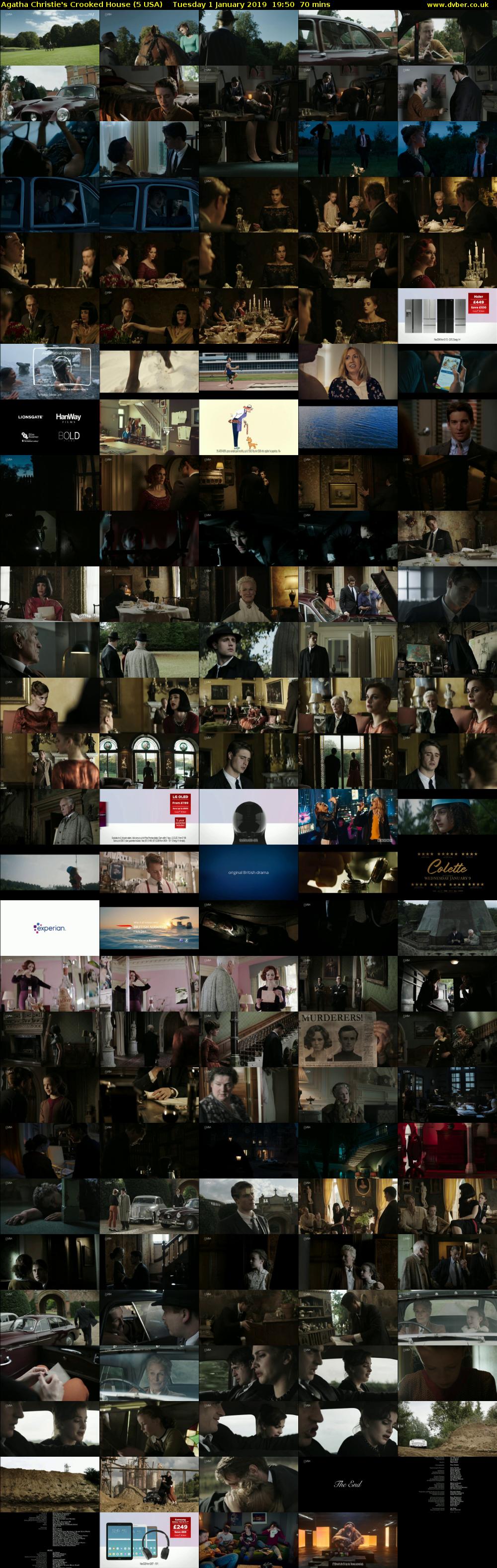 Agatha Christie's Crooked House (5 USA) Tuesday 1 January 2019 19:50 - 21:00