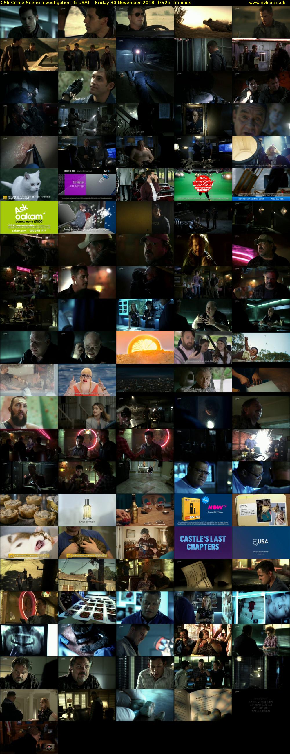 CSI: Crime Scene Investigation (5 USA) Friday 30 November 2018 10:25 - 11:20