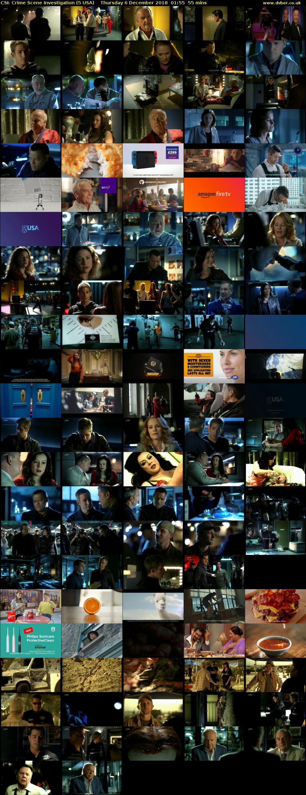 CSI: Crime Scene Investigation (5 USA) Thursday 6 December 2018 01:55 - 02:50